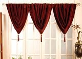 Review Park B. Smith WVELV7 CLA / Park B. Smith Washable Velvet 45 by 38 Waterfall Valance, Claret