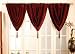 Park B. Smith Washable Velvet 45 by 38 Waterfall Valance, Claret