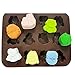 Yunko Bakeware 12 Cavity Owl Shape Silicone Chocolate Mold Ice Cube Jelly Mold Candle Mold