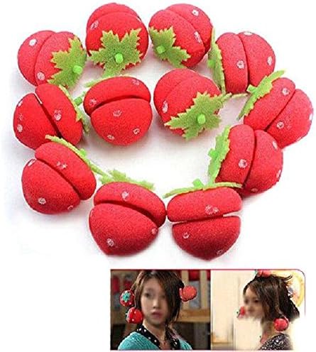 LivLo trawberry Balls Soft Sponge Hair Curler Roller Women Accessories