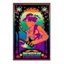 (24x36) Jimi Hendrix Trippy Flocked Blacklight Music Poster Print