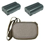 Multipack (2 count): Extended Performance Replacement Battery for Specific Digital Camera and Camcorder Models / Compatible with CASIO NP-L7, QV-3EX, QV-EX3, QV3000-propack, XV-3 - Includes Hard Case Camera Bag