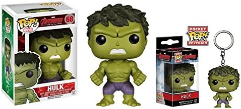 Funko POP! Marvel Hulk Avengers 2 Age of Ultron Action Figure and Key Ring