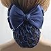 Satin Lady Bow Hair Bun Net Snood Crochet Net Bun Hair Cover Women Hair Accessories