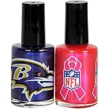 KE Specialties Baltimore Ravens Breast Cancer Nail Polish