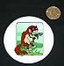 3 button / pin printed with otter, wildlife, weasel, eating, fish, polecat, animal