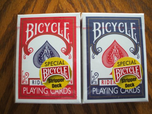 2 Decks Bicycle Trimmed Stripper Magic Deck Tricks Illusion