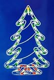16.5 LED Lighted Red & Green Christmas Tree Window Silhouette Decoration 51 5 KaD FL. SL160 16.5 LED Lighted Red & Green Christmas Tree Window Silhouette Decoration