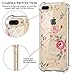 Cutebe Shockproof Hard PC+ TPU Bumper Case Scratch-Resistant Cover for Apple iPhone 7 Plus(2016)/iPhone 8 Plus(2017) Flower