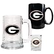 Georgia Bulldogs NCAA 15oz Tankard, 15oz Ceramic Mug & 2oz Shot Glass Set - Primary Logo by Great American Products