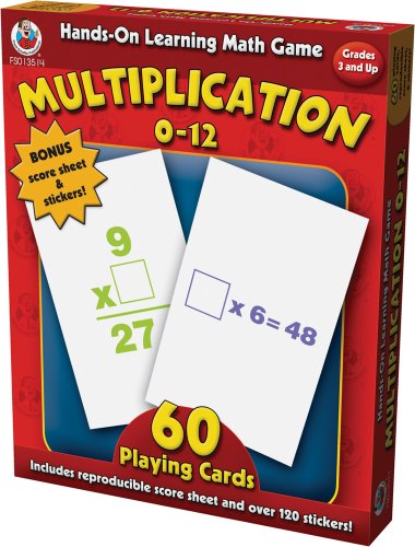 Multiplication 0-12 Card Game (Hands-On Learning Math Games)