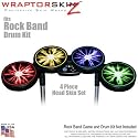 Lightning Colors Skin by WraptorSkinz fits Rock Band Drum Set for Nintendo Wii, XBOX 360, PS2 & PS3 (DRUMS NOT INCLUDED)