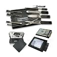 Tool Logic T1WBCC Series Business Card, Ultra-Slim Tool Card With Twelve Features Plus Leather ID Wallet, Translucent Black