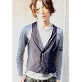 Vivid レノさん着用【LYRIC  DE LIS】フェイクレザーベスト (44, BLACK、)