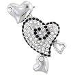 Hearts Pin Brooch