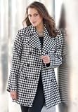 Read Reviews pea coat Discount Sale Jessica London Plus Size Wool Pea Coat Houndstooth,18