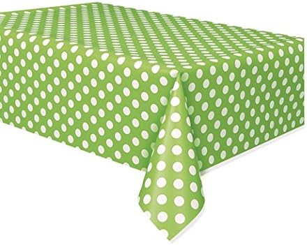 Green Polka Dots Party Plastic Tablecovers - 4 Pieces