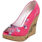 Ed Hardy Women's Casablanca Wedge,Fuchsia,8 M US