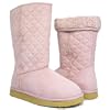 Pink Winter Sheepskin Boots Vegan Fleece Women
