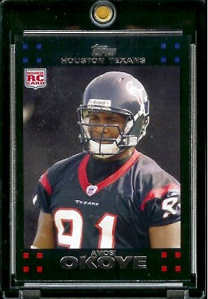 2007 Topps Football # 347 Amobi Okoye (RC) Rookie Card - Houston Texans - NFL Trading Cards