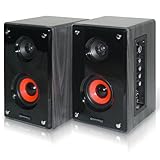 Technical Pro MRS5UR Pair Studio Monitors with USB SD Computer TV Speakers