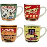 Geschenke Set mit 4 Tassen im Kaffeehaus Style