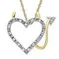 14k Gold Heart Devil Diamond Pendant (.04 ct)