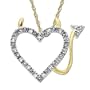 14k Gold Heart Devil Diamond Pendant (.04 ct)