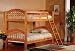 Honey Finish Wood Arched Design Twin Size Convertible Bunk Bed