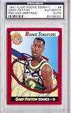 Gary Payton Autographed 1991 Fleer Rookie Card PSA/DNA Slabbed - Signed NBA Basketball Cards
