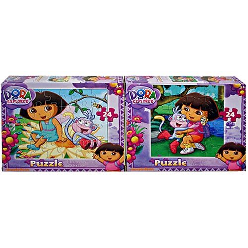 Dora the Explorer 2-Puzzle Pack [24 PCS - Dora and Boots]