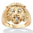Men's Diamond Accent 10k Lion Ring