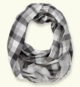 Older Boys' Pure Cotton Check Snood Scarf
