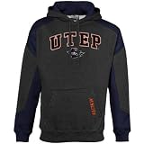 NCAA UTEP Miners Charcoal-Navy Blue Challenger Heathered Hoody Sweatshirt