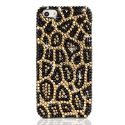 NOVA CASE ® Chic Series 3D Bling Crystal iPhone Case for iPhone 5/5S- Leopard Print