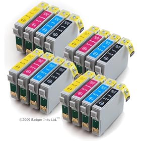 16 Compatible 715 Printer Ink Cartridges for Stylus B40W, BX300F, BX310FN, BX600FW, BX610FW, D120, D78, D92, DX400, DX4000, DX4050, DX4400, DX4450, DX5000, DX5050, DX6000, DX6050, DX7000, DX7400, DX7450, DX8000, DX8400, DX8450, DX9400F, S20, S21, SX100, SX105, SX110, SX115, SX200, SX205, SX210, SX215, SX218, SX400, SX405, SX410, SX415, SX510W, SX515W, SX600FW, SX610FW, Epson Stylus Office, BX510, BX600FW, BX610FW, SX600FW. T715 / E-715