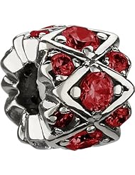 Authentic Chamilia Charm "Shimmering Stones" Red Swarovski JB-36C