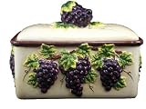 BREAD BOX, CANISTER, TUSCANY GRAPE DECOR 3-D