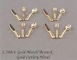 Reutter Porcelain Miniature Gold Cutlery Set