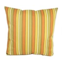 American Mills Tropical Palm Stripe 24 by 24 Indoor/Outdoor Floor Pillow, Ochre