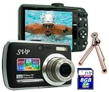 SVP Xthinn-737 Black 7MP 3x Optical zoom 3-inch LCD Digital Camera + FREE 8GB High Speed SD Memory Card & Tripod