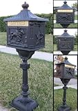 New Black Cast Aluminum Mailbox Mail Box Security 51 5i2YdPDL. SL160 New Black Cast Aluminum Mailbox Mail Box Security