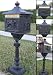 New Black Cast Aluminum Mailbox Mail Box Security