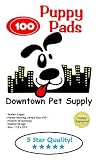 Super-Absorbent Polymer PUPPY PADS - Dog Wee Wee Housebreaking Disposable Training Pads, by Downtown Pet Supply - 100 Count
