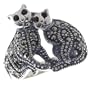 Siamese Cats Sterling Silver Rings