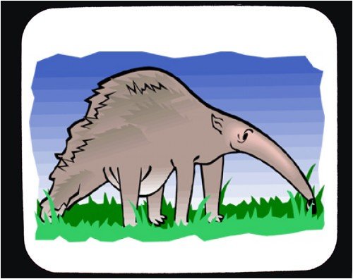 Mouse Pad with anteater, eating, ants