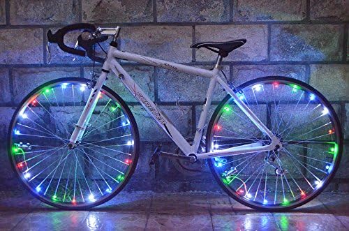 20 LED Bicycle Lights Mountain Bike Light Cycling Spoke Wheel Lamp Bike Accessories Luces Led Bicicleta Bisiklet Aksesuar (Multicolor)