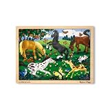 Melissa & Doug 48 Piece Wooden Jigsaw Puzzle FROLICKING HORSES