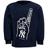New York Yankees Infant Foam Finger Long Sleeve T-shirt - Navy Blue (18 Months)