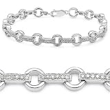 0.76 Carat Genuine White Diamond Sterling Silver Bracelet Reviews